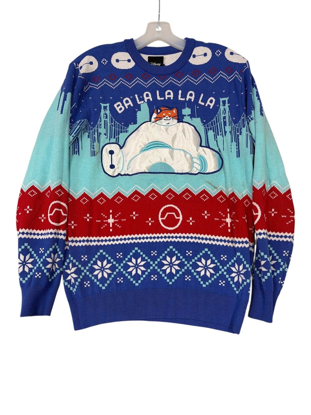 Disney Parks Big Hero 6 Baymax & Mochi Holiday Sweater - Size S